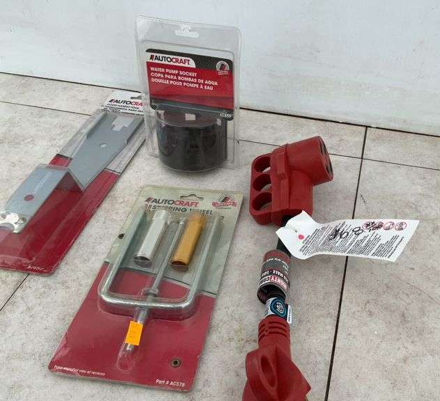 Generator power adapter plug, Autocraft water pump socket, steering wheel lock plate remover, Autocr