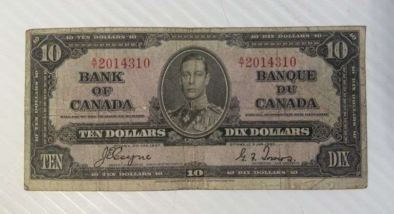 Canadian $10 Bill - 1937