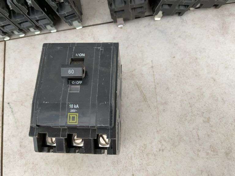 Quantity of unused Square D breakers