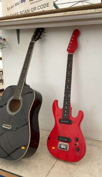 Pair of guitars one is acoustic Nova Model 4002BX, and an electric guitar - condition unknown