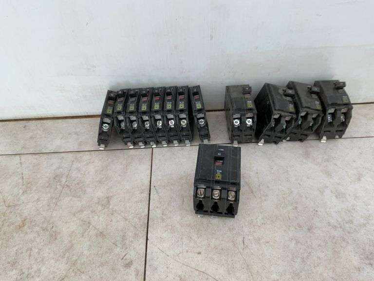 Quantity of unused Square D breakers