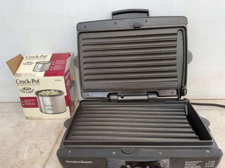 Unused little dipper crockpot, Hamilton Beach Grill working condition