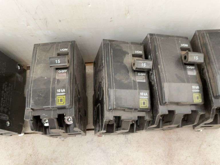 Quantity of unused Square D breakers