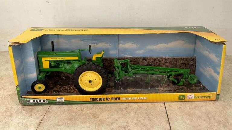 John Deere tractor with plow - in orginal box