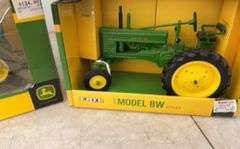 John Deere Model M Wide Front Tractor and John Deere Model BW Styled - 1/16/scale - in orginal box