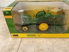 John Deere Model L with a one bottom plow - 1/16 scale - in orginal box