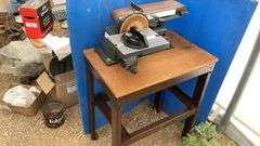 4" belt sander with 6" disc sander on shop built stand - working condition