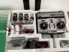 Super cub model airplane comes with FUTABA digital radio control system, whites metal detector (cond