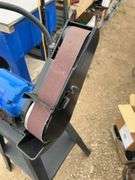 Combination 2" belt sander and 6" grinder on stand - working condition