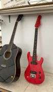 Pair of guitars one is acoustic Nova Model 4002BX, and an electric guitar - condition unknown