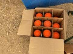 Clay pigeon thrower and a quantity of clay pigeons