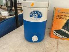 Postmaster sandwich grill, fondue, Coleman water jug
