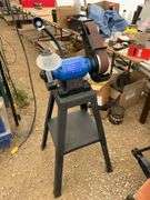 Combination 2" belt sander and 6" grinder on stand - working condition