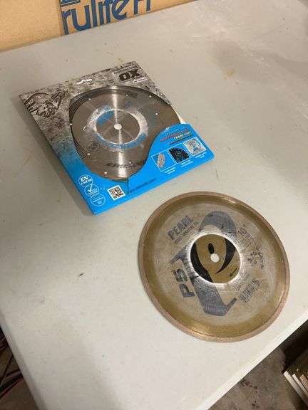 Pair of 10” blades, 1 for glass, 1 for tile