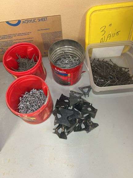 Qty of misc nails, screws