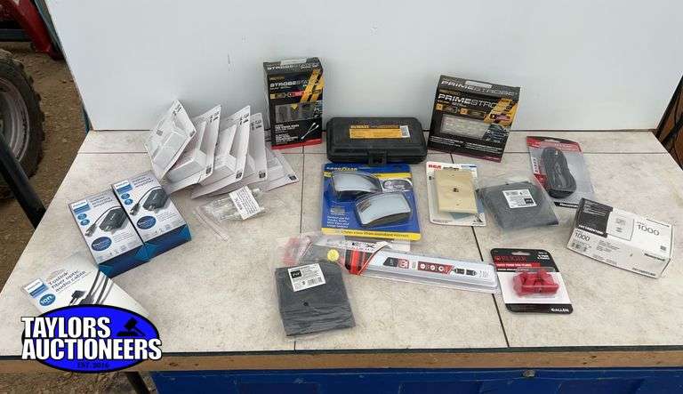 Qty of misc items, earplugs, DeWalt threaded rod installation kit, light kits etc