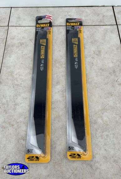 UNUSED 2 packs of 5 DeWalt 12” recip sawblades