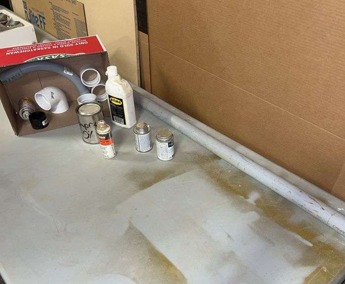 PVC fittings, glue, etc