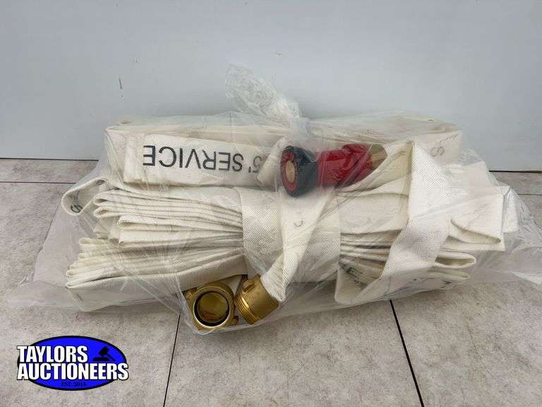 2 rolls of 1-1/2”x75ft fire hoses & 1 nozzle