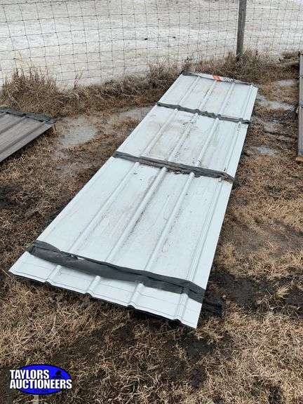Metal Cladding Colour Face Metal Cladding - 513.5sqft MULTI COLORS - Taylors Auctioneers Ltd