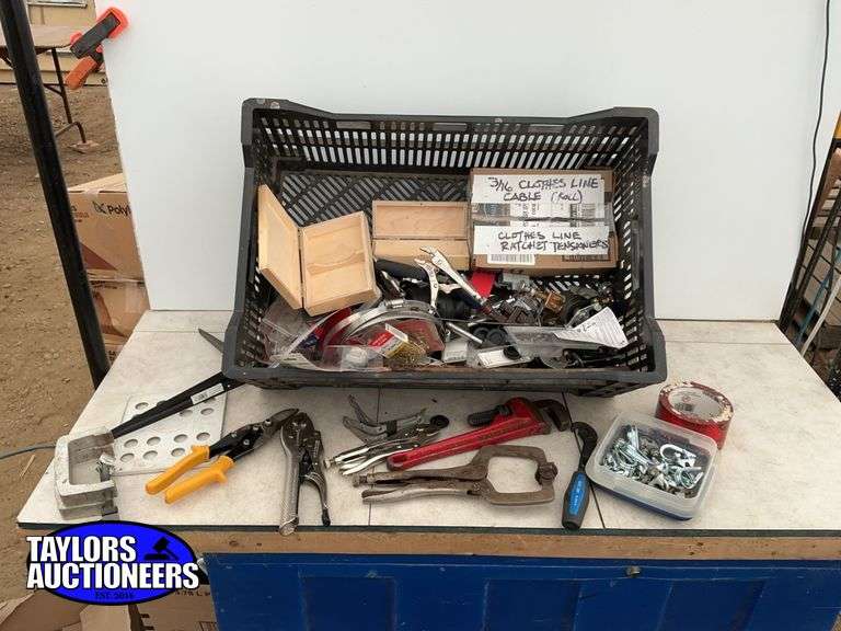 Misc Tools, hose clamps, cable accessories, pipe wrench, vice grips etc.