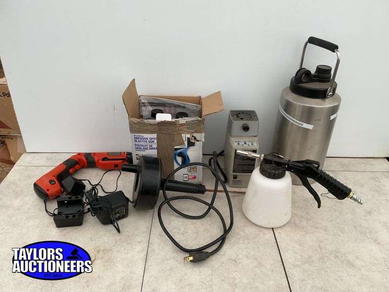 Sandblaster, drain cleaner, drill bit sharpener etc