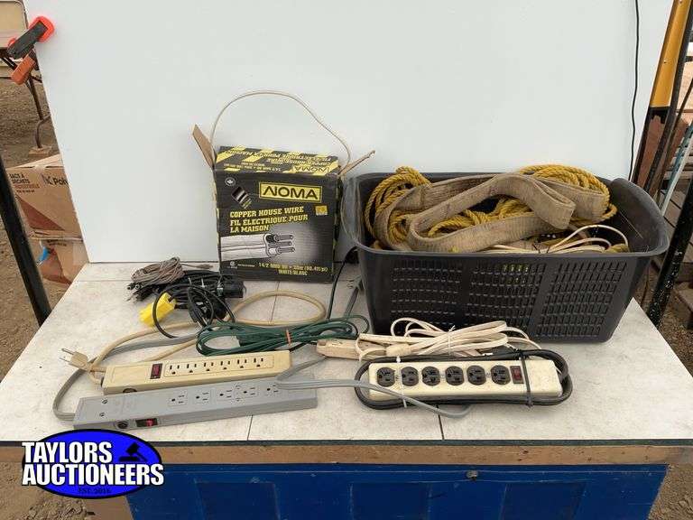 Power bars, lifting sling, extension cords etc.