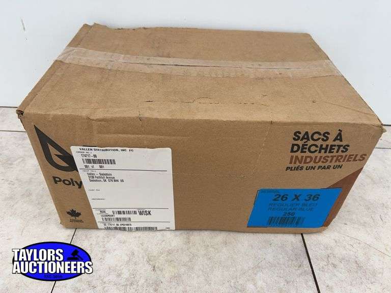Case of 26”x36” blue garbage bags