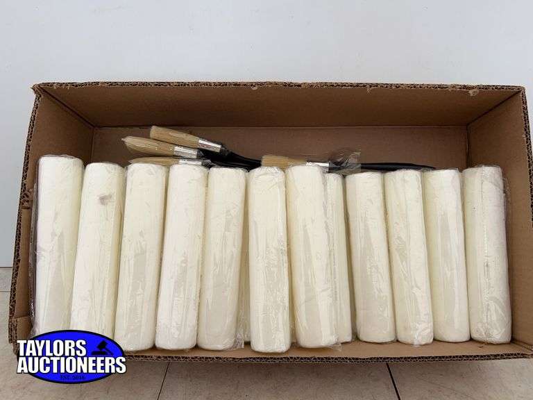 Quantity of paint rollers and brushes