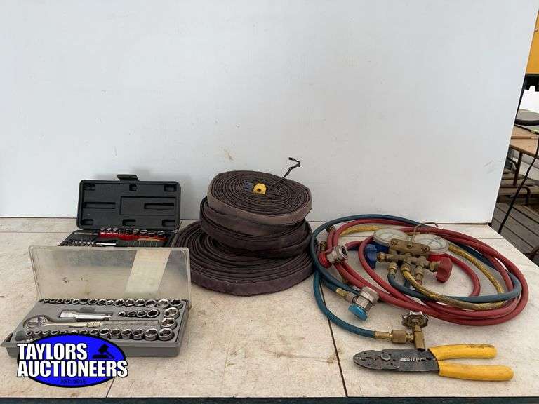 Air conditioning manifolds, soaker hoses, glove box tool kit etc