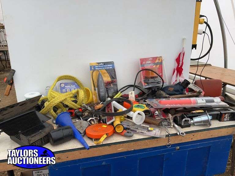 Quantity of misc including circuit tracer, Drill Doctor, car warmer, etc.