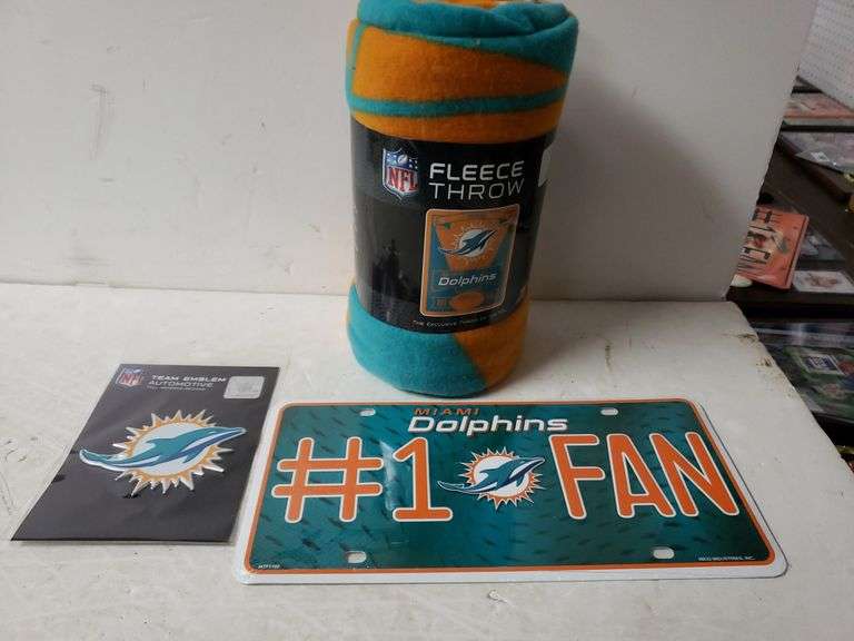 Miami Dolphins NFL Team Signature Logo Throw 50x60