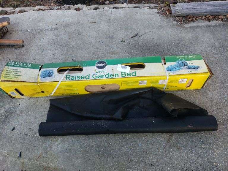 Raised Garden Bed, Garden Tarp Trice Auctions