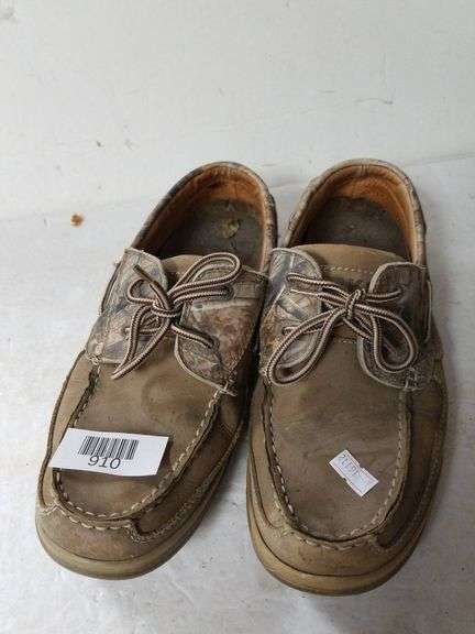 Chaussures Bateau Sperry Top Sider Cuir Marron - Taille Enfant 9.5, Occasion TB