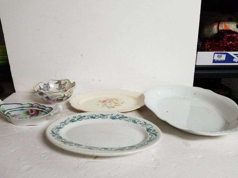 Vintage Floral Ceramic Dish Set - Trice Auctions