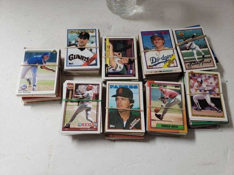 Bundle of Vintage Baseball Cards, Various Players and Teams Trice