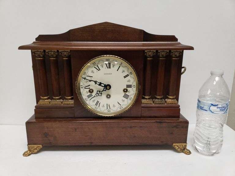 Beautiful Emperor Wooden Mantle Clock 341020 Trice Auctions