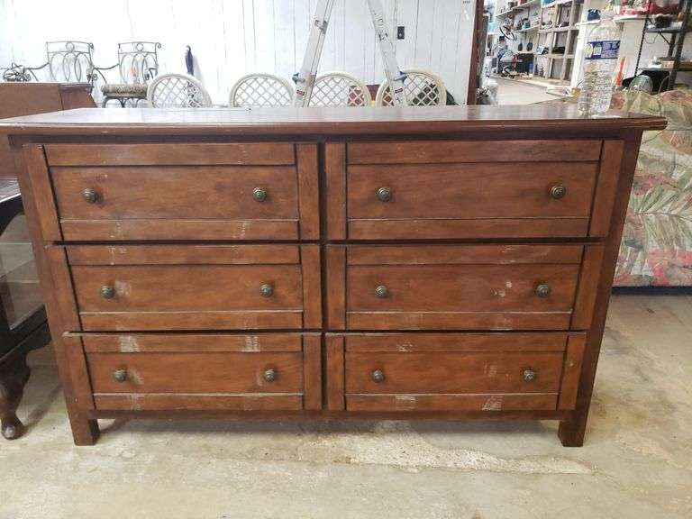 6 Drawer Wooden Dresser Trice Auctions