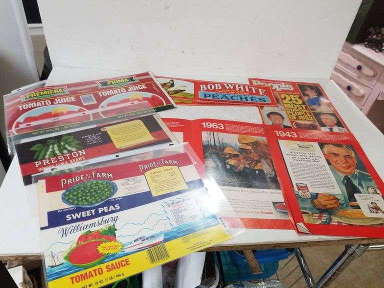 Vintage Food Labels and Campbell’s Soup Ads Collection Trice Auctions