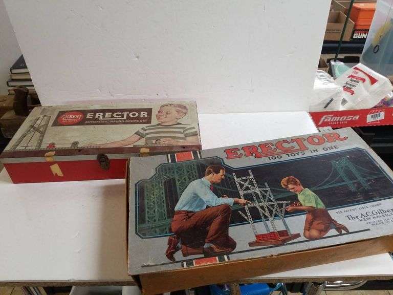 Vintage Gilbert Erector Sets With Manuals and Accessories - Trice Auctions