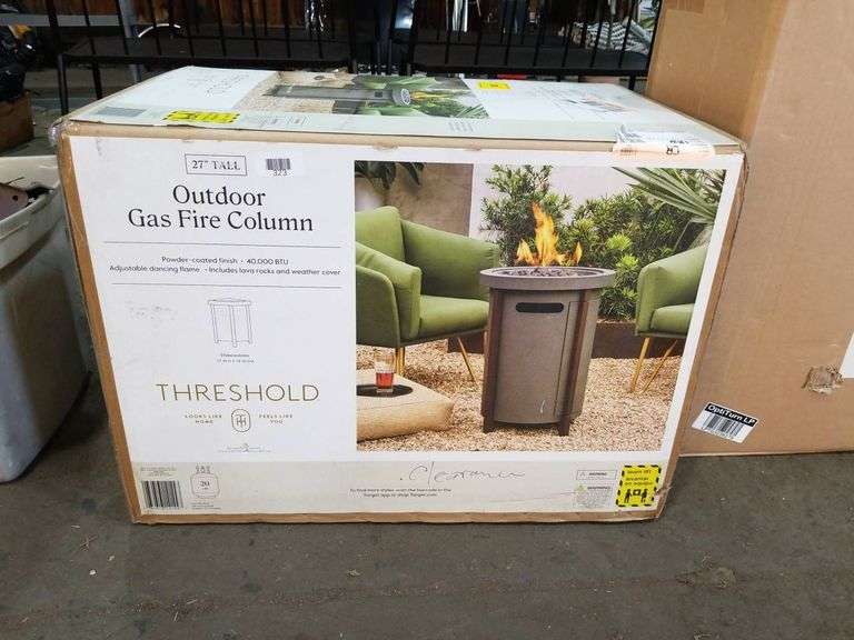 Sealed Packaging Threshold 27-Inch Outdoor Gas Fire Column - Trice Auctions