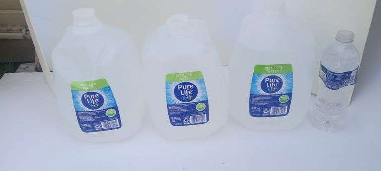 Three NEW 1 Gallon Jugs Pure Life Distilled Water - Trice Auctions