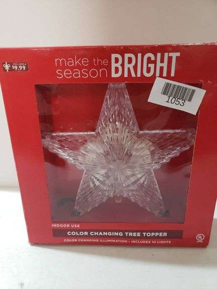 Color Changing Tree Topper Color Changing Indoor Tree Topper with 10 Lights - Trice Auctions