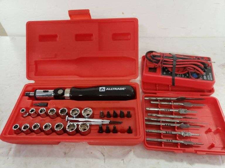 Tool Set with Alltrade Hand Tools, Sockets, Bits, and CenTech Digital