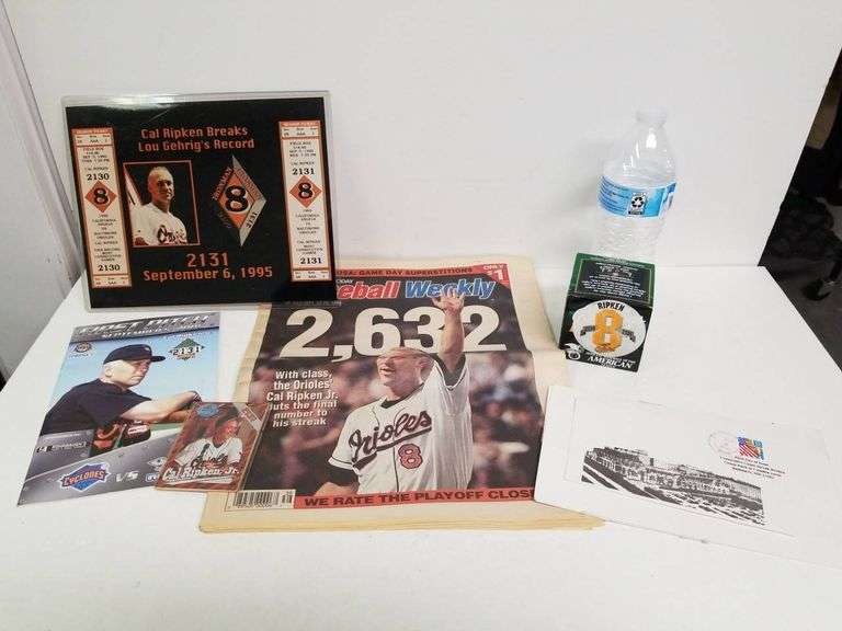 Collection of Cal Ripken Jr. Memorabilia Commemorating Record-breaking ...