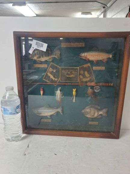 Shadow Box Vintage – Cabane De Pêche Américaine – Décoration Angling (Occasion)