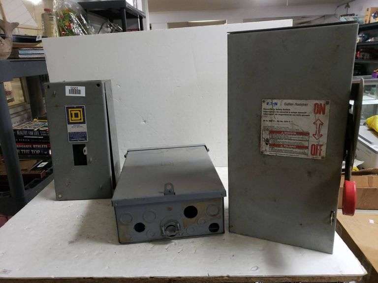 Assorted Electrical Enclosure Boxes with Switches and Breaker - Trice ...