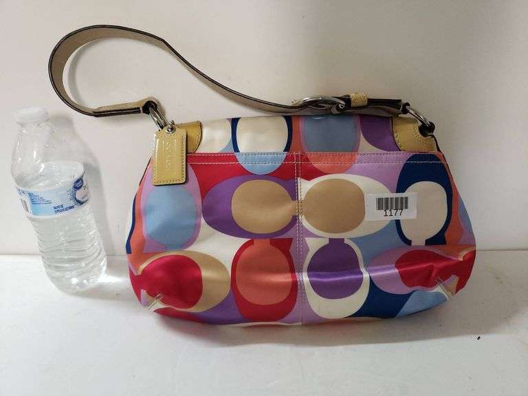 Coach Multicolor Shoulder Bag With Signature Pattern - Trice Auctions