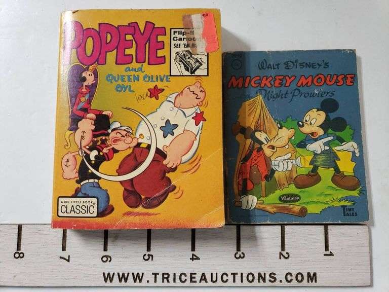 2 Comic Books: Popeye & Mickey Mouse Night Prowlers - Trice Auctions
