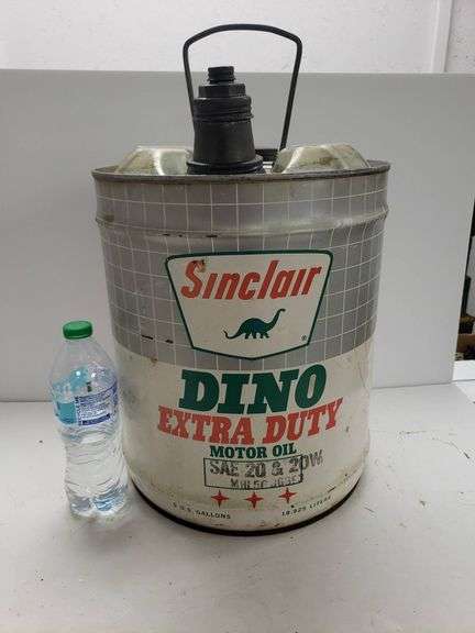 Sinclair Dino Extra Duty Motor Oil 5 Gallon Metal Can - Trice Auctions